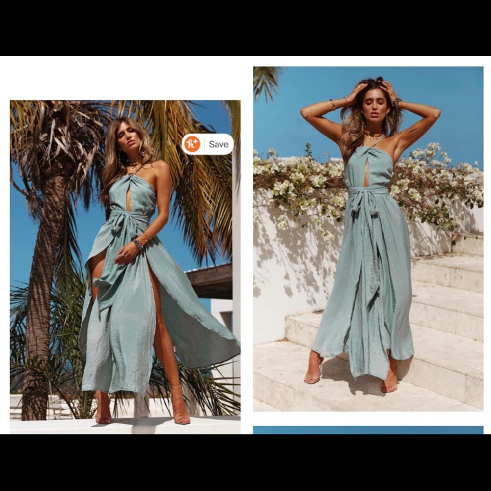 Stop Motion Maxi Dress Olive, Hello Molly, Size S